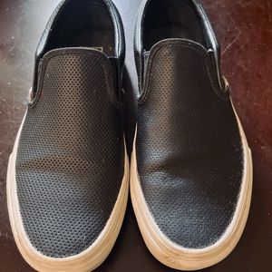Vans Women’s 9.5 Black perforated leather